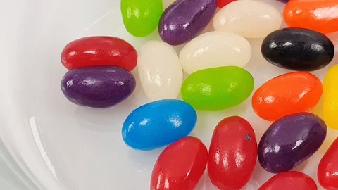 Jelly beans in container. Stock Footage 106721561