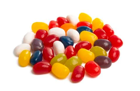Jelly beans isolated Stock Photos