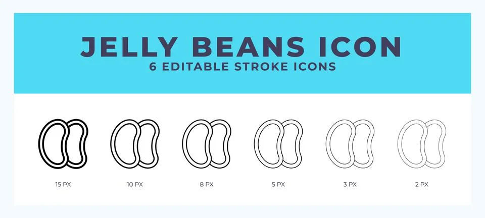Jelly beans line icon vector illustration. Trendy styles. Illustrazione stock