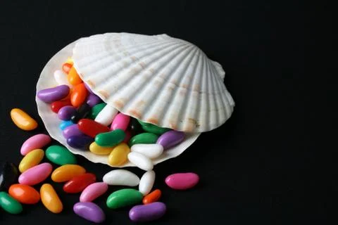 Jelly Beans Shell Stock Photos
