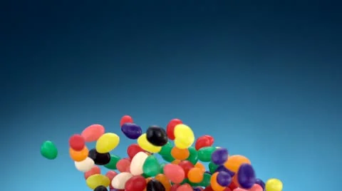 Jelly beans, Slow Motion Video stock 11057780