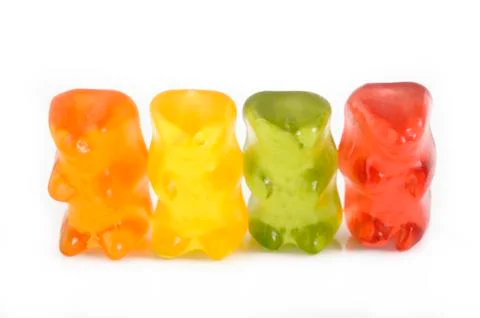 Jelly bear on white background Stock Photos