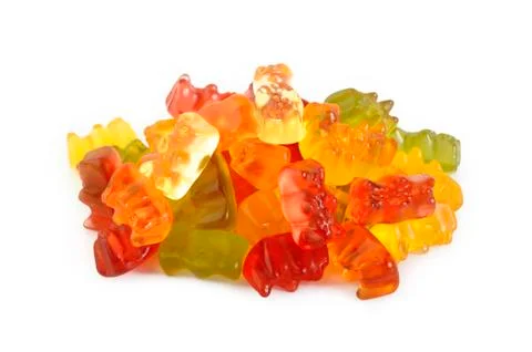 Jelly bear on white Stock Photos