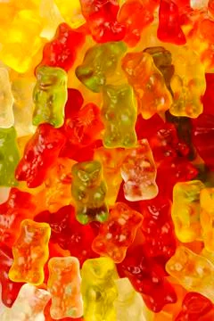 Jelly bears background Stock Photos