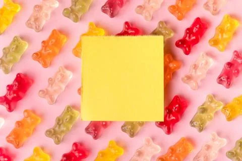 Jelly bears space for text Stock Photos