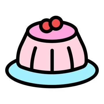 Jelly cake icon vector flat Illustrazione stock