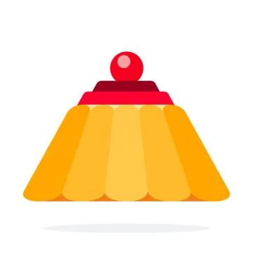 Jelly cake vector flat material design object. Isolated illustration. Stock Illustration