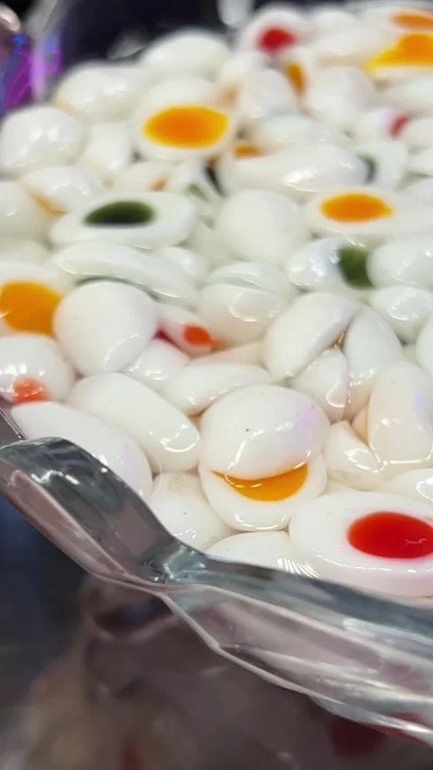 Jelly candies added to Bubble Tea and other drinks in Vietnam in Ho Chi Minh Stock Footage 275294553