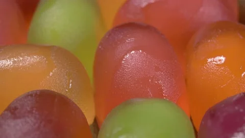 Jelly candy close-up. Extreme macro. 動画素材 143034527