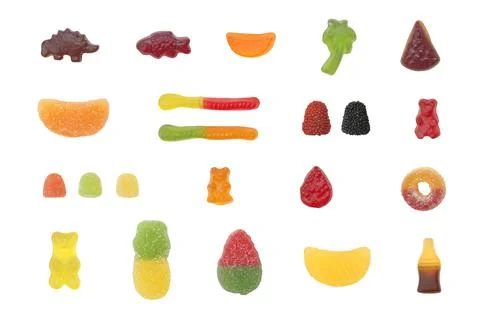 Jelly Candy Set Stock Photos