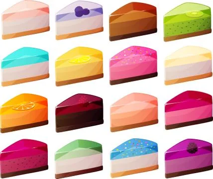 Jelly cheesecake Stock Illustration