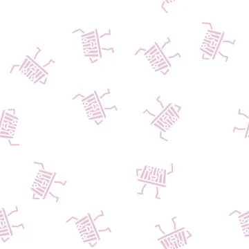 Jelly dessert character glyph vector seamless pattern Stock Illustration