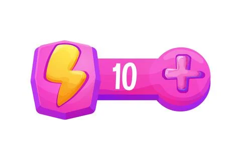 Jelly, fantasy interface template game menu life with heart shape button in 库存插图
