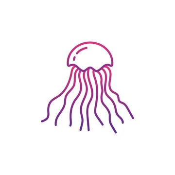 Jelly fish Vector icon design illustration Stock Illustration