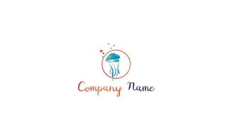 Jelly Fish vector logo image Stock Illustration