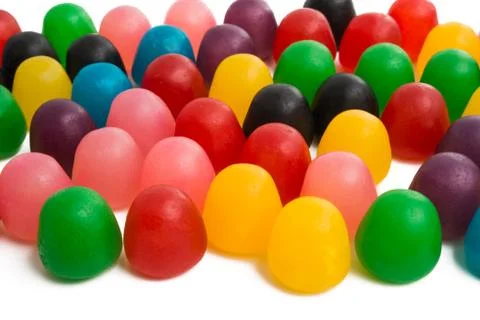 Jelly fruit candy isolated Stock Photos