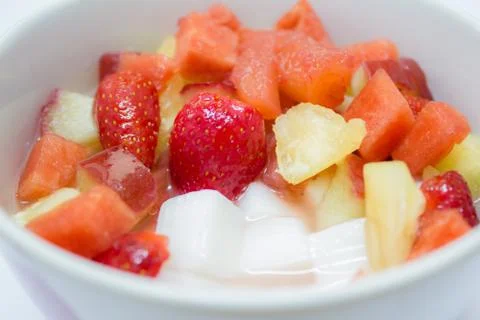 Jelly fruit salad Stock Photos