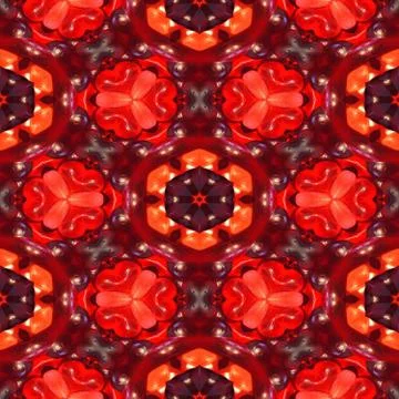 Jelly heart background kaleidoscopically generated seamless illustration Stock Illustration