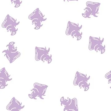 Jelly monster glyph seamless pattern Illustrazione stock
