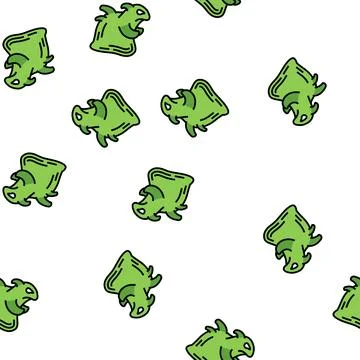 Jelly monster vector seamless pattern Stock Illustration