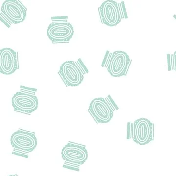 Jelly pepper glyph seamless pattern Stock Illustration