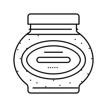 Jelly pepper line icon vector illustration Stock Illustration