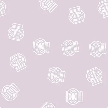 Jelly pepper line seamless pattern Stock Illustration