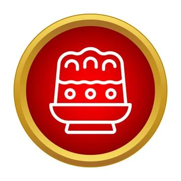 Jelly pudding dessert icon offering sweet food Ilustración de archivo