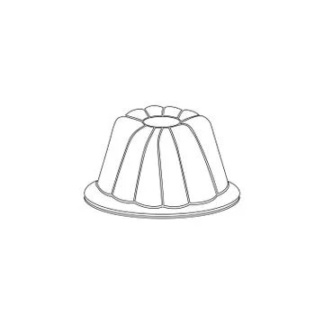 Jelly pudding. flat vector icon Stock Illustration