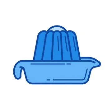Jelly pudding line icon. Stock Illustration