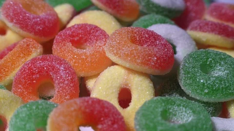 Jelly Ring Candies Stock Footage 102491597