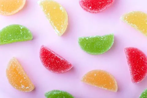 Jelly slices background Stock Photos