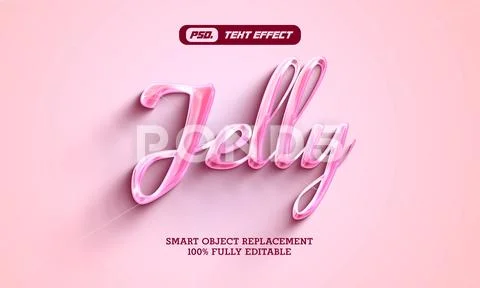 Jelly text effect template PSDテンプレート