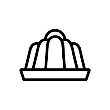 Jelly vector icon. Isolated contour symbol illustration Stock Illustration