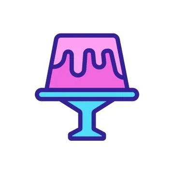 Jelly vector icon. Isolated contour symbol illustration Stock Illustration