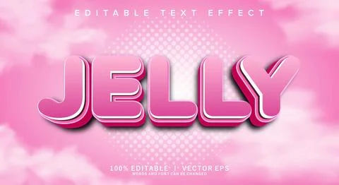 Jelly vector text effect with modern style design Stock Illustration