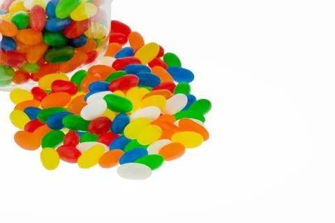 Jellybeans in a jar Stock Photos