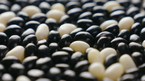 Jellybeans Rotating Loop black and white centred Stock Footage 141096805