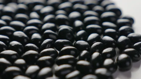 Jellybeans Rotating Loop black off centre Stock Footage 141095622