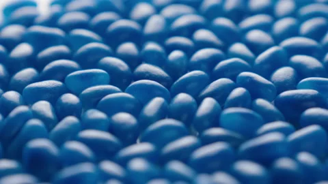 Jellybeans Rotating Loop centred deep blue Stock Footage 141095669