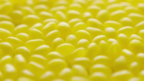 Jellybeans Rotating Loop yellow centred Stock Footage 141096969