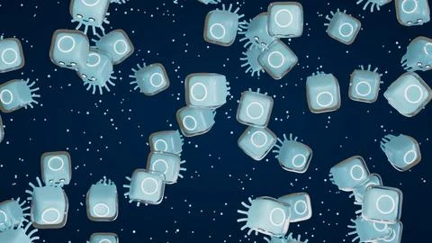 Jellyfish Cartoon Patterns Top View Stock Illustration