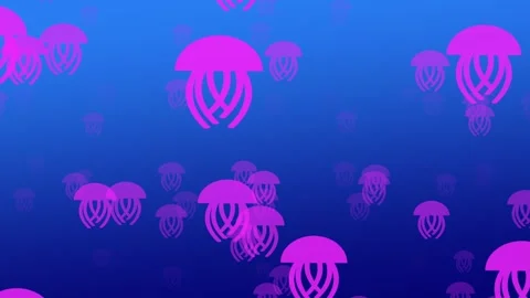Jellyfish in Deep Sea Stock Footage 335624473