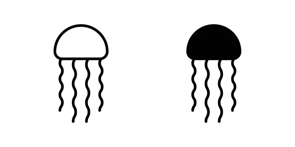 Jellyfish icon vector design illustrations Stock Illustration