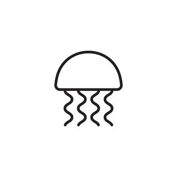Jellyfish icon vector Stock Illustration