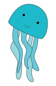 Jellyfish isolated on a white background Stock Illustration