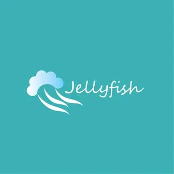 Jellyfish logo 스톡 일러스트