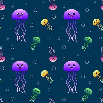 Jellyfish pattern Stock Illustration