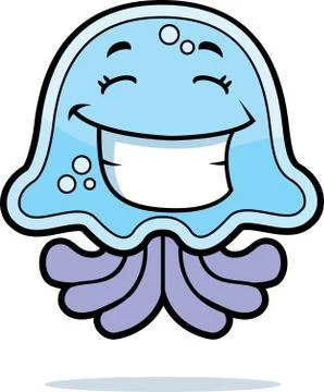 Jellyfish Smiling Stock Illustration
