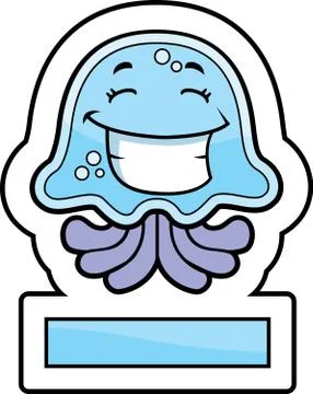 Jellyfish Smiling Stock Illustration